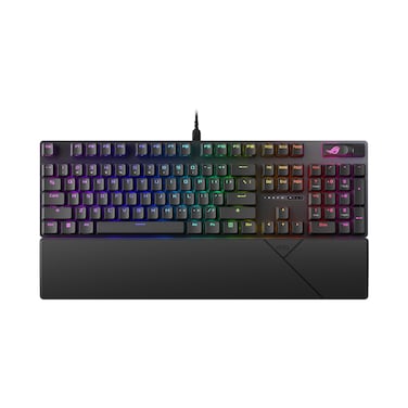 ASUS ROG Strix Scope II Gaming Keyboard Multi-Functional Control, 3-Level Angle Adjustment, Wrist Rest