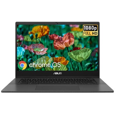 ASUS Chromebook CM14 CM1402C 14" FHD Notebook Computer, MediaTek Kompanio 520 2.0GHz, 4GB RAM, 128GB Storage(64GB eMMC+64GB Micro SD), Chrome OS, Gravity Gray