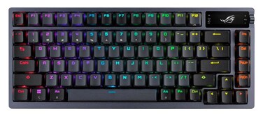 ASUS ROG Azoth 75 Wireless DIY Custom Gaming Keyboard, OLED Display, Gasket-Mount, Three-Layer Dampening, Hot-Swappable Pre-lubed ROG NX Snow Switches &amp; Keyboard Stabilizers, PBT Keycaps, RGB