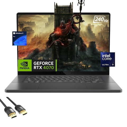 ASUS ROG Zephyrus G16 Gaming Laptop, 16&quot; OLED 240Hz Display, Core Ultra 9 185H (Up to 5.1GHz), GeForce RTX 4070, 16GB DDR5, 2TB PCle 4.0, WiFi 6E, Backlit KB, TB 4, HDMI, PDG HDMI Cable, Win 11 Pro