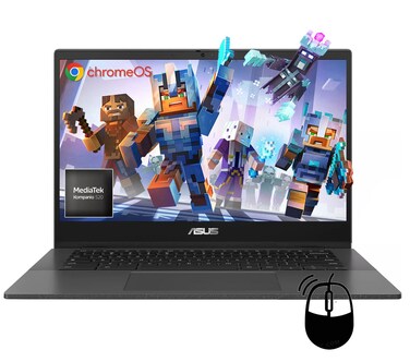 ASUS 2024 Chromebook CM1402 Laptop, 14" FHD Display, MediaTek Kompanio 520, 4 GB RAM, 128 GB Storage (64GB eMMC + 64GB SD Card), MediaTek Graphics, Wi-Fi, Bluetooth, Chrome OS