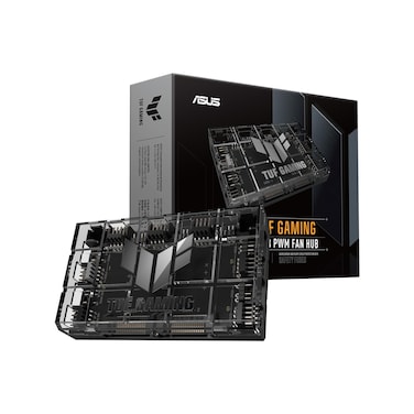 ASUS TUF Gaming ARGB PWM Fan Hub (Connects six case Fans, PWM Fan and RGB Controller, Clear Power and Operation Indicators, Stable Dual SATA Power Support)