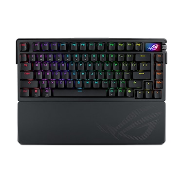 ROG Azoth Extreme 75% Custom Gaming Keyboard, Aluminum Chassis, Carbon Fiber Positioning Plate, Adjustable Gasket Mount, 3 Layer Dampening, Color OLED Touchscreen, ROG NX Storm Switches, PBT Keycaps