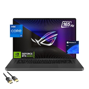 ASUS ROG Zephyrus G16 Gaming Laptop, 16" WUXGA Display, 13th Gen Core i7-13620H (Up to 4.9 GHz), GeForce RTX 4060, 32GB RAM, 1TB NVMe 4.0, WiFi 6E, RGB KB, RJ45, HDMI, USB-C, PDG HDMI, Win 11 Pro