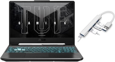 ASUS TUF Gaming 15.6 inch FHD 144Hz Laptop   AMD Ryzen 7-7435HS(Beat i7-1355U)  NVIDIA GeForce RTX 3050   Backlit   Black   8GB RAM DDR5   1024GB SSD   Windows 11 Home   Bundle with USB 3.0 Hub