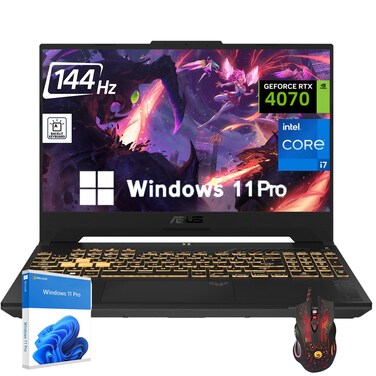 ASUS TUF 15.6 Gaming Laptop - FHD 144Hz Display, Intel i7-13620H (Beats Intel i9-12900), NVIDIA GeForce RTX 4070, 64GB DDR5 RAM, 2TB SSD, Backlit KB, WiFi 6, Windows 11 Pro, with Accessories