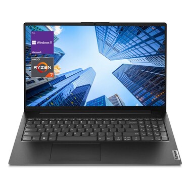 Lenovo V-Series V15 Business Laptop, 15.6" FHD Display, AMD Ryzen 7 7730U, 40GB RAM, 1TB SSD, Numeric Keypad, HDMI, RJ45, Webcam, Wi-Fi, Windows 11 Pro, Black
