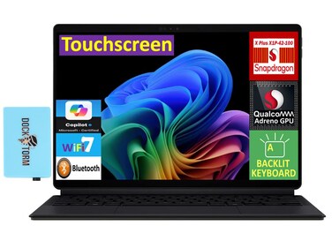 ASUS ProArt PZ13 2-in-1 AI Creator Laptop 13.3" Touch OLED 3K Detachable Display (Qualcomm Snapdragon X Plus X1P-42-100, 16GB LPDDR5X, 1TB M.2 SSD, Backlit KB, WiFi 7, Win11P) w/DKZ USB Port Expander