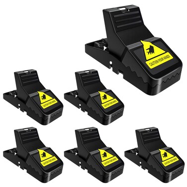 Mouse Traps Indoor for Home: Small Mice Trap for House Indoor Kill - 6 Pack Easy Set Mousetrap That Work Professional Reusable Mouse Killer, Quick Effective Snap Traps with Detachable Bait Cup