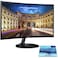 SAMSUNG 27 Inch Curved Computer Monitor, LC27F390FHNXZA LED 60Hz Full HD 1080P Gaming Slim Design for Home &amp;Office, Wholesalehome Mouse Pad Included