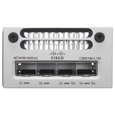 Cisco C3850-NM-2-10G Network Module - for Data Networking, Optical Network - 2 x SFP (Mini-GBIC)/SFP+, 2 x SFP (Mini-GBIC) - C3850-NM-2-10G-RF