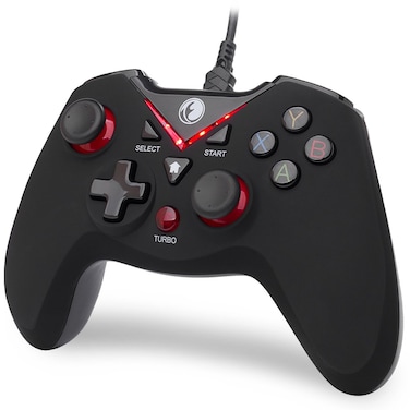 IFYOO V-one Wired USB Gaming Controller Gamepad Joystick for PC (Windows XP/7/8/10/11) &amp; Steam &amp; Android &amp; PS3 - Red