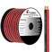 TYUMEN 12 Gauge Wire 50FT, 12 AWG Red Black Hookup Electrical Wire LED Strips Extension Cord 12V/24V DC Cable, 12AWG 2 Conductors Flexible Wire for in-Home, Autos, Schools use