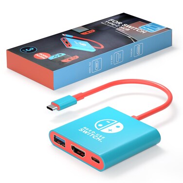 Switch Dock for Nintendo Switch Docking Station Portable Switch TV Adapter Support 4K/60HZ Switch TV Dock Mode Compatible Steam Deck Nintendo Switch OLED Switch Travel Dock with HDMI2.0 USB3.0 Port