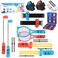 Switch Sports Accessories Bundle - 13 in 1 Family Pack with Tennis Rackets, Adjustable Golf Clubs, Chambara Swords, Soccer Leg Straps, Wrist Band, Joycon Strap, Game Case for Switch &amp; OLED