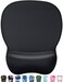 MROCO Ergonomic Mouse Pad with Gel Wrist Rest, Comfortable Mousepad with Smooth Wrist Support Surface and Non-Slip PU Base for Pain Relief, Computer, Laptop, Office &amp; Home, 9.4 x 8.1 in, Black Color