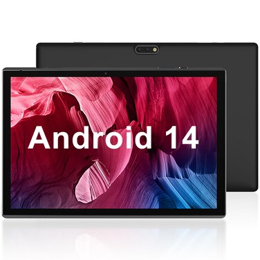 Tablet 10 inch Android Tablet PC, 10.1&quot; Android 14 Tablets, DDR4 6GB RAM 32GB ROM 2MP+8MP Dual Camera, WiFi-6 Bluetooth 1TB Expand IPS Full HD Display Tab, 6000mAh Battery Powerful Performance Tablet