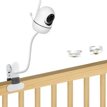 15.7 inches Baby Monitor Mount Compatible with HelloBaby HB65/HB6550/HB6550 pro/HB66/HB248,ANMEATE SM935E Baby Monitor Camera Flexible Clip Clamp Mount Long Gooseneck Arm