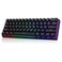 CACKBIRD Portable 60% Mechanical Gaming Keyboard, Wired Keyboard with Blue Switches,LED Customization Backlit,61 Keys Ultra-Compact Mini Office Keyboard for PC/Mac/Xbox,Easy to Carry On Trip-Black