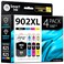 Smart Ink Compatible Ink Cartridge Replacement for HP 902 XL 902XL (4 Combo Pack) to use with Officejet Pro 6978 6968 6974 6975 6960 Officejet 6951 6954 6956 6958 Printers