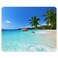 Auhoahsil Mouse Pad, 12 x 10 in Thick Rubber Premium-Textured Non-Slip Stitched Edges Waterproof Square Mouse Mat with Cute Pattern for Gaming Work Computer Office, Larger, Beach and Coconut Trees