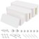 Chouky Cable Organizer Box Set of Three, Power Cover Cord Holder Surge Protector for Desk (White)