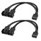 Cable Matters 2-Pack 2 Way 4 Pin PWM Fan Splitter Cable - 4 Inches, PC Fan Splitter 1 to 2 Converter, PC Fan Extension Cable