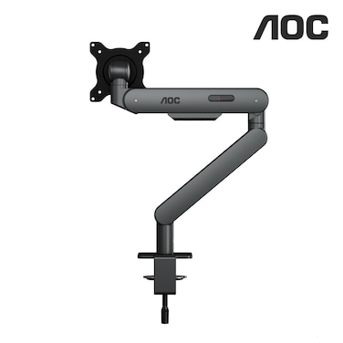 AOC AM400G Single Monitor Arm - Full Adjustable Monitor Desk Mount Swivel Vesa Bracket with C Clamp, Grommet Mounting Base for 17 to 34 Inch Computer Screens - Each Arm Holds 4.4 to 19.8lbs