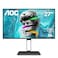 AOC U27U2DP 27" 4K Frameless Monitor, UHD 3840 x 2160, KVM, RJ45, USB-C Docking, Height Adjustable Stand