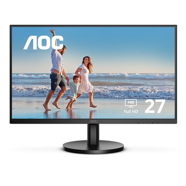 AOC 27B3HM 27" Full HD Monitor, 3-Sided Frameless &amp; Ultra Slim Design, HDMI and VGA inputs, Lowblue Mode, Adaptive Sunc, VESA Compatible,Black