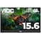 AOC 16T10 Portable Monitor 15.6 Inch FHD 1920x1080, IPS Panel, USB Type C x2,Mini HDMI x1, Smart Cover Included