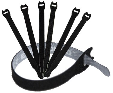 Reusable Cable Ties 1/2" x 8" for Cable Management and Organizing Cords - 60 Pack (Black)