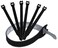 Reusable Cable Ties 1/2" x 8" for Cable Management and Organizing Cords - 60 Pack (Black)