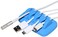 Desktop Cable Organizer, Weighted, Eco-Friendly Silicone, No Bad Smell, Bundled with 4 Reusable Cable Ties (Blue)