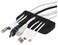 Heaviest Cable Organizer on The Market! Compact and Weighted Desktop Cord Holder and Cable Organizer, Eco-Friendly Silicone, No Bad Smell, Bundled with 4 Reusable Cable Ties! (Black)