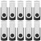 10-Pack Enfain 16GB USB 2.0 Swivel Flash Drives: Shareable Data Storage for Home &amp; Office Use (Black)
