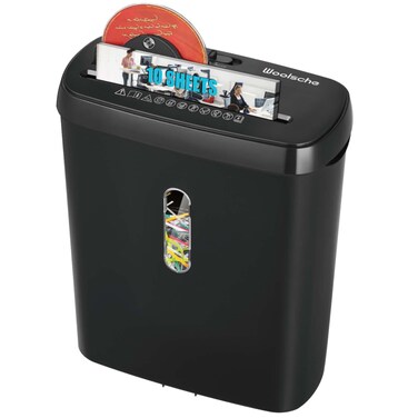 Home Office Paper Shredder - Woolsche 10-Sheet Strip Cut with 3.17-Gallon Basket - P-2 Security Level - CD &amp; Credit Card Shredder - Durable &amp; Fast - Jam Proof System - ETL Certified