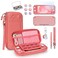 Younik Switch Lite Case, Portable Switch Lite Carrying Case, 14 in 1 Accessories Kit with Carrying Case, Protective Cover, Game Card Case, Screen Protectors, Thumb Grips, Pendant and straps (Pink)