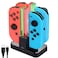 Charging Dock for Nintendo Switch, Diyife Charging Dock Replacement for Nintendo Switch &amp; Charger for Switch Joy Con, with USB Type-C Interface, Charging 4 Gamepads Together
