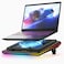 llano RGB Laptop Cooling Pad, Gaming Laptop Cooler with Powerful Turbofan, Fast Cooling Laptop 15.6-21in, Adjustable Speed, Touch Control, LCD Screen