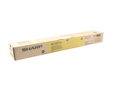 Sharp MX-27NTYA 2300 2700 3500 3501 4500 4501 Toner Cartridge (Yellow) in Retail Packaging