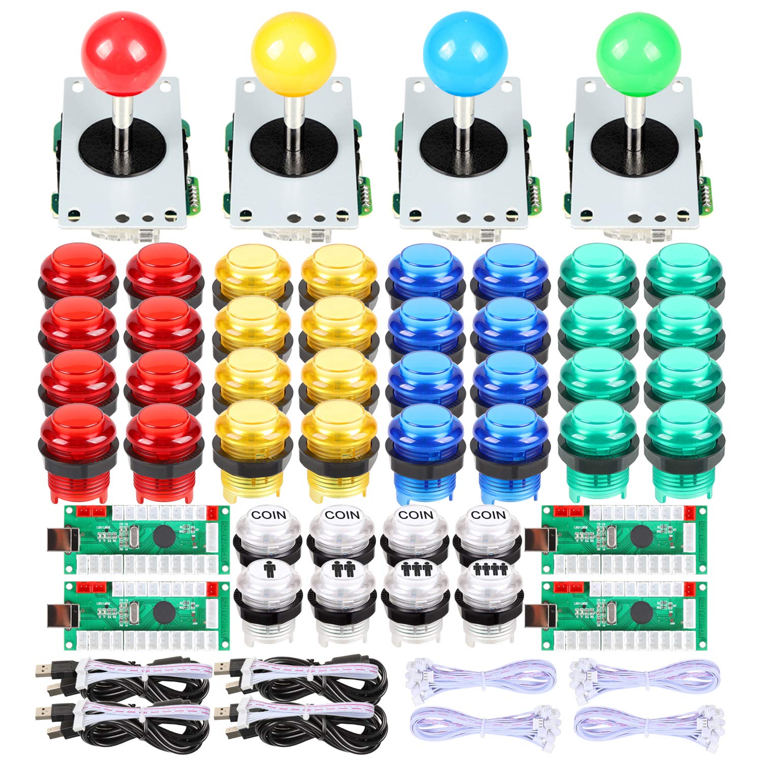 Eg Starts Eg Starts 4 Player Classic Diy Arcade Joystick Kit