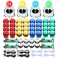 EG Starts 4 Player Classic DIY Arcade Joystick Kit Parts USB Encoder To PC Controls Games + 4/8 Way Stick + 5V LED Illuminated Push Buttons Compatible Video Game Consoles MAME Raspberry Pi &amp; 4 Colors