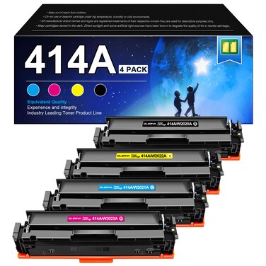 414A Toner Cartridge 4 Pack (with Chip) - 414X Replacement for HP 414A HP 414X, Compatible with HP Color Laserje Pro MFP M479fdw Toner, Color Laserje Pro M454dw M454dn M480f M455dn Printer   W2020A