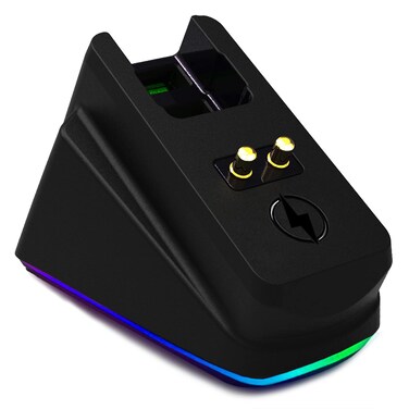 Mouse Charging Dock Compatible with Razer Gaming Mouse Viper Ultimate Naga pro DeathAdder V2 Pro and Basilisk Ultimate Magnetic Charging RGB Lights Status Indicator Gecko Feet (RGB)