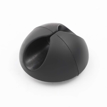 Cable Clips with 3M Self Adhesive, Cord Organizer for Desk Cable Management - 10 Pack of Black Cable Clips (1 Slot) for Home, Office or Nightstand, Bundled with 10 Reusable Cable Ties - ENVISIONED