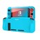 Teyomi Protective Silicone Case for Nintendo Switch, Grip Cover with Tempered Glass Screen Protector, 2 Storage Slots for Game Cards, Shock-Absorption &amp; Anti-Scratch (Blue)