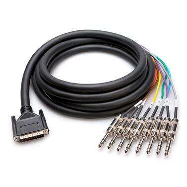 Hosa DTP802 Snake Cable DB25 To 8 x TRS 6.6Ft DB25 to TRS Snake