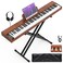 88 Key Digital Piano Keyboard,88 Key Full Size Weighted Hammer Action Electric Keyboard Piano with 200 Rhythms,200 Tones, Piano Keyboard with Stand, TriplePedal,Headphone, Carrying Bag