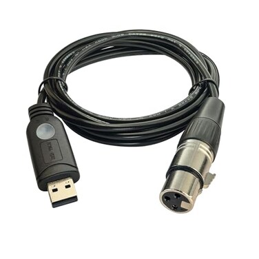 DSD TECH SH-RS09B USB to DMX Cable Support Freestyler and PI Open Lighting - 5.9FT